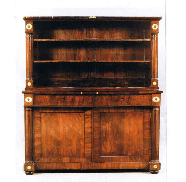 Item # 11975
Empire Bookcase Cabinet with neoclassic ormolu mounts. England, 19th century. 56" x 18 1/2", 64"h
Price $3,500